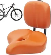 Bexdug Women's Comfort Bike Seat - Ebike Passenger Seat with Back Support, Oversized Bicycle Saddle with Backrest and Shock Absorbing Memory Foam for Road Bike