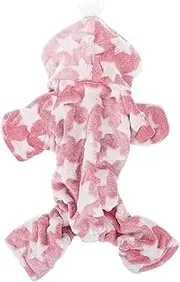 Abaodam 1Pc Decorative Pet Costume with Hat Funny Fleece Dog Pajamas for Dogs Stylish Winter Outfit for Parties Photos and
