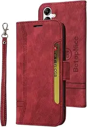 YBFJCE Samsung Galaxy A34 Wallet Case,PU Leather Folio Kickstand Card Slots Cover for Samsung Galaxy A34,Book Folding Flip Case,Protective Cover for Samsung Galaxy A34,Red