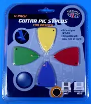 Pack of Guitar Pic Stylus or NDS/DSI Nintendo DS Quantity 4 Asst Colors [A]