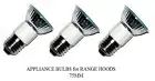 Pack of 3, LSE Lighting E27 50W Bulbs for Zephyr Milano Europa Hoods
