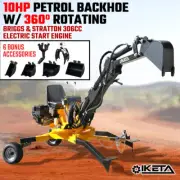 Backhoe W/ 360º Rotating Petrol Excavator 4-Stroke Briggs & Stratton Engine Buck