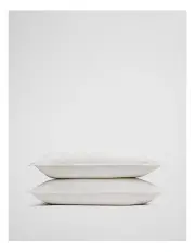 [Country Road] Skye Organically Grown Linen King Pillowcase Pair in Snow