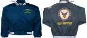 USS LAKE CHAMPLAIN CV/CVA-39 *CARR*EMBROIDERED SATIN JACKET OFFICIALLY LICENSED