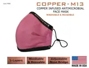 5 Layer Copper Infused Anti-Microbial Face Mask - 7 Colors