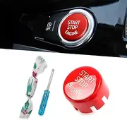 Sports Red Start Stop Engine Switch Button, Engine Push Start Stop Button, Compatible with BMW 1 2 3 4 5 6 7 X1 X3 X4 X5 X6 Series G/F Chassis F30 F10 F01 F15 G01 G30 G31 G11 G12