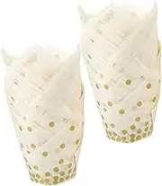 TIDTALEO 100pcs Tulip Cupcake Cups Oil Muffin Liners for Baking Elegant Cake Wrappers for Parties Events and Dessert Shops No Smell Food Grade Quality