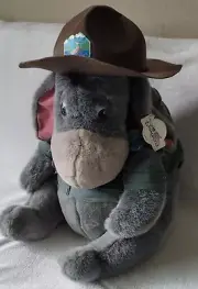 Disney Winnie The Pooh Eeyore Park Ranger Plush Stuffed Animal 22" with Tags
