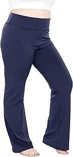 [STRETCH IS COMFORT] Women Plus Size High Waist Ultra Flex Capri and Full-Length Bootcut Yoga Pants | Comfy Leggings | XL-7X