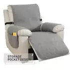 Grey Waterproof Recliner Chair Cover Non Slip Recliner Covers Recliner Chair