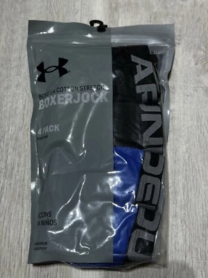 UnderArmour Youth Medium Boys YMD 4 Pack Boxerjock Cotton Stretch 4pk