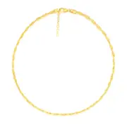 Sterling Silver Gold Plated Fancy Braided 42+3cm Chain