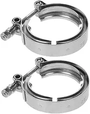 2pcs Pipes Clamp Clamps Auto Pipe Bracket Clamp Exhaust Holder Bracket Universal Exhaust Clamp Clamp Motorcycle Exhaust Hanger Silver Stainless Steel