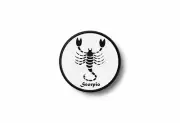 Patch badge embroidered border printed morale iron on zodiac applique scorpio