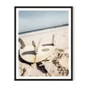 Thruster Fin Framed Printed Wall Art - Black