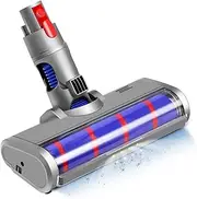 Brush Head Compatible with V7 V8 V10 V11 V15, Enhanced Vacuum Motorhead Attachment with LED Light, 180° Flexible Cleaning Head for Hard Floors (Brush Head)