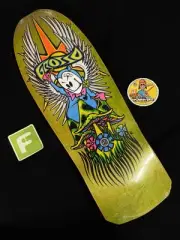 RARE Black Label Jeff Grosso Forever 1989 Reissue Skateboard Deck Green Stain