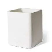 E Style Terrazzo Miles 50cm Cube Planter w/Hole Plant/Flower Pot Decor White