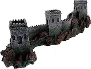 iplusmile 1pc Fish Tank Landscaping Wall Small Fish Tank Fish Cave Micro Landscape Ornament House Aquarium Accessories Fairy Garden Door Fish Pump Ornaments Aquarium Landscaping Bowl Resin