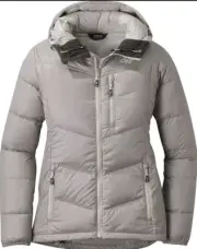 NWT~Womens OR Outdoor Research Transcendent Hoody 650 Fill Down Puffer Jacket M