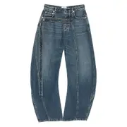 [Jean Paul Gaultier] Jean Paul Gaultier Panelled Belted Jeans 27 US BLUE