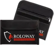 Small Fireproof Bag 8x5 inch 2-Pack Money Organizer for Cash Safe Bank Pouch