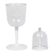 Collapsible Wine Glass with Stackable Parts Space efficient Storage Solution