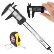 2pcs 0-6inch /150mm Electronic LCD Digital Caliper with 1m/3ft Mini Tape Measure