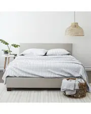 Home Collection Ultra Soft Distressed Field Stripe Navy 4Pc Sheet Set