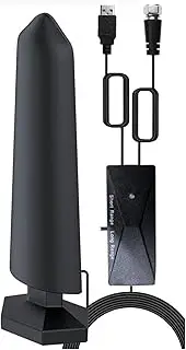 KGDSFG HDTV Indoor/Outdoor Digital TV Antenna with Amplifier Signal Booster, 120+ Miles Range TV Antenna for Smart TV