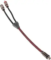 LIGHTAOTAO Audio Cable Dual to Power Amplifier Wire Stylish Mesh Design for Car Speakers Durable Construction for Enhanced Sound Experience for Music Lovers