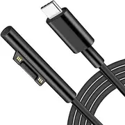 15V Surface Connect to USB-C Cable 1.8m (6ft) With 45W, 65W Type-C Charger for 15V Output, Compatible With Pro 3, 4, 5, 6, Book, Go and More
