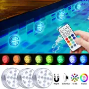 Underwater Swimming Pool Lights 13 LED Submersible Magnetic Pond Fountain Lights