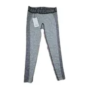GymShark Flex Low Rise Leggings- Black Marl/ Charcoal Size Small NWT