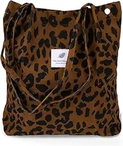 [KALIONE] Tote Bag for Women Tote Bag with Compartments Cute Tote Bag with Buckle Corduroy Shoulder Tote Purse for Women Girls