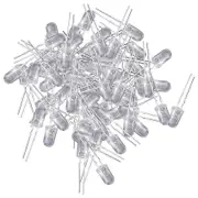 Chanzon 100 pcs 5mm Warm White LED Diode Lights (Clear Round Transparent 3000K DC 3V 20mA) Super Bright Lighting Bulb Lamps Electronics Components ...