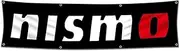 Kasflag Nismo Flag Automotive Nissan Racing Banner Flag (2x8 ft, Heavy Duty, Durable 150D Polyester) Brass Grommets Banner For Outdoor Room Man Cave /Garage