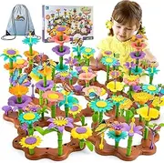 Kids Garden Toys for 3 4 5 6 7 Years Old - 272 PCS Flower Building Set for Toddler Girl Toys with an Extra Storage Bag