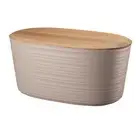 Guzzini Earth Tierra Taupe39.2cm/10L Bread Bin/Storage w/ Bamboo Top Cover
