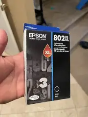 Epson 802XL Black Ink Cartridge Exp 04/22 New Sealed