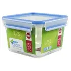 Emsa 508537 Clip & Close square food storage container with lid, 1.75 l, transpa