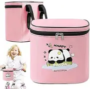 Kids Handlebar Bag, Compact Handlebar Storage Bag, Waterproof Multi-Pocket Reflective Pouch for Kids Girl Boy Outdoor Scooter School Use