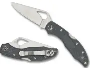 SPYDERCO Byrd Meadowlark 2 Folding 2.9" Plain Blade Gray FRN Handle BY04PGY2 NEW
