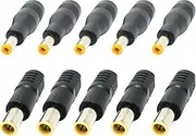 Tunghey 10-Pack Power Plug Adapter - 5 DC 8mm Male to 5.5mm x 2.1mm Female and 5 DC 5.5mm x 2.1mm Male to 8mm Female Connectors
