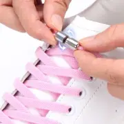 100CM Black Shoelaces Flat Elastic Shoes Laces For Sneakers Reticulated Weave No