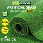 2 Rolls Mobi Outdoor Artificial Grass Synthetic Turf 2Mx10M Plastic Lawn 17mm