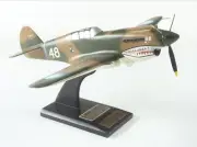 Tex Hill Signed P-40 Desktop Model 1/24 Scale WWII AVG Flying Tiger Ace (PSA)