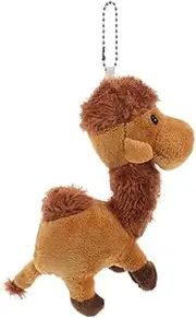 COMNESTBI Plush Keychain for Adults Soft Stuffed Animal Bag Accessory for Backpacks Birthday Party Favors Light Brown Decoration