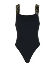 Versace Sleeveless One-Piece Swimsuit 1,2,3,4,5 Black