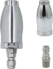 Turbo Nozzle, Nozzle Nozzle 1/4" Quick Connection 3600PSI 3.0G PM for Cold Water Pressure